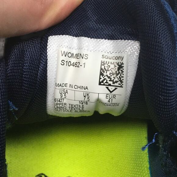 Saucony Triumph ISO 5 Running Shoes Blue Multi Women's 9.5 Sneakers Training - Picture 8 of 11